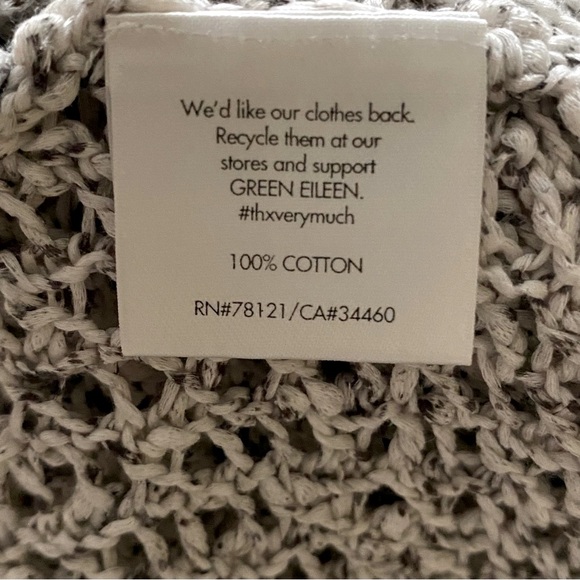Eileen Fisher Open Oatmeal Weave Sweater M - Picture 4 of 4